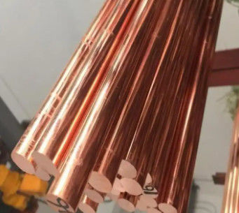 bề mặt đánh bóng 99,9% đồng đỏ đường kính 10-50mm C11000 thanh đồng rắn cho xây dựng
